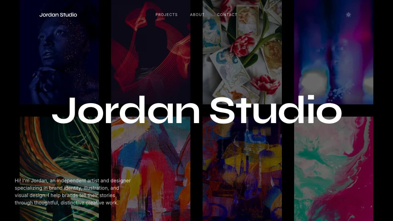 Screenshot of Prompt Frame Creative Portfolio